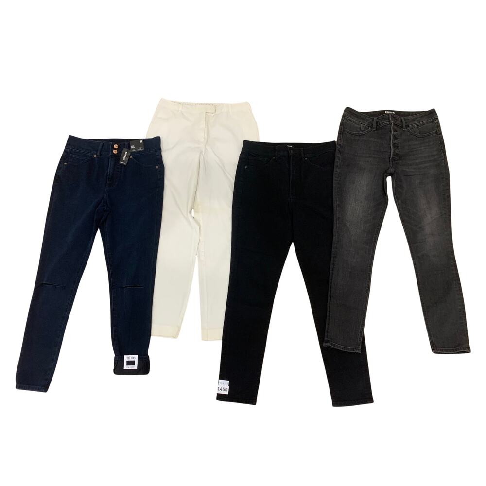 Women's Jeans, Bundle Jeans Express, Kathirine Fit Full Length, 8R, White, Black